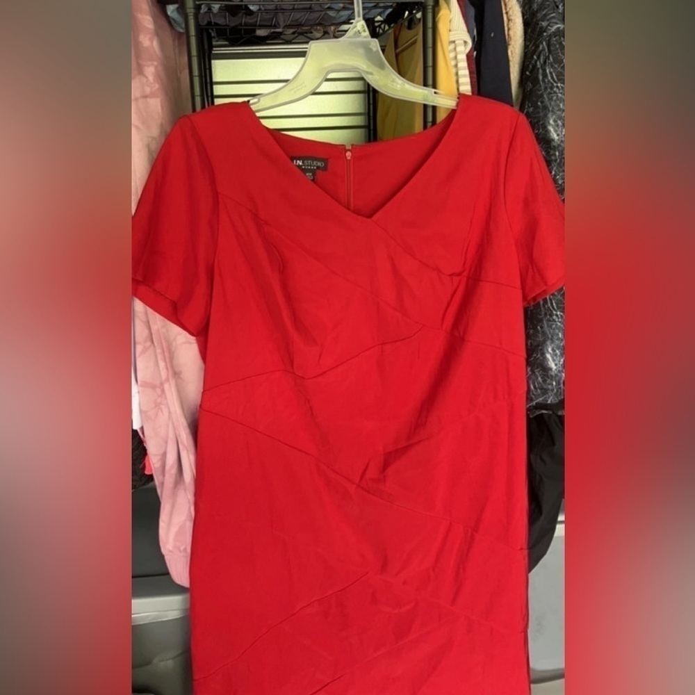 I.N. Studio Red Midi Dress